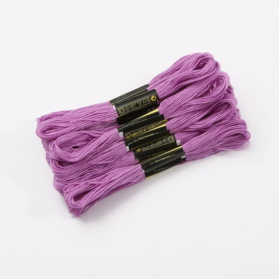XmhyTop-A 10-Skein Polyester Embroidery Floss Thread Cross Stitch & Friendship Bracelet String, Vibrant Sewing Quilting Yarn, 8yd Each,Purple