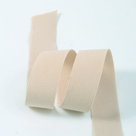 XmhyTop-A 10 Yards 2.5cm Wide Double Faced Velvet Ribbon Premium Gift Wrapping Wedding Decoration Ribbon, Soft Craft Ribbon,Beige