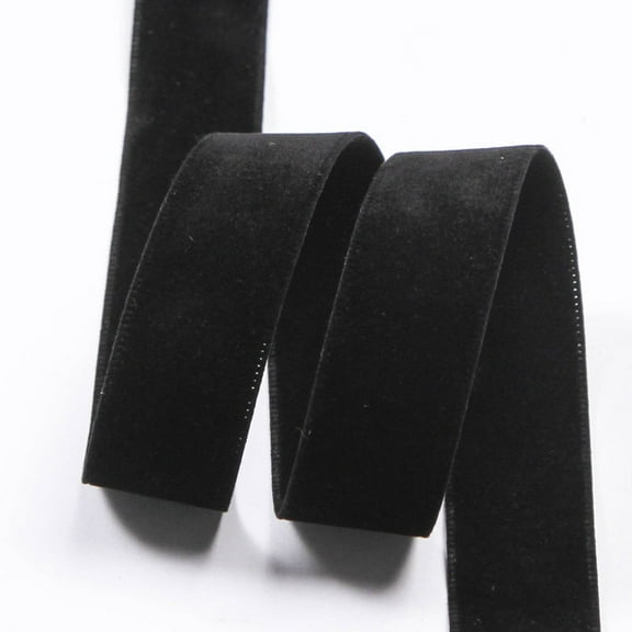 XmhyTop-A 10 Yards 2.5cm Wide Double Faced Velvet Ribbon Premium Gift Wrapping Wedding Decoration Ribbon, Soft Craft Ribbon,Black
