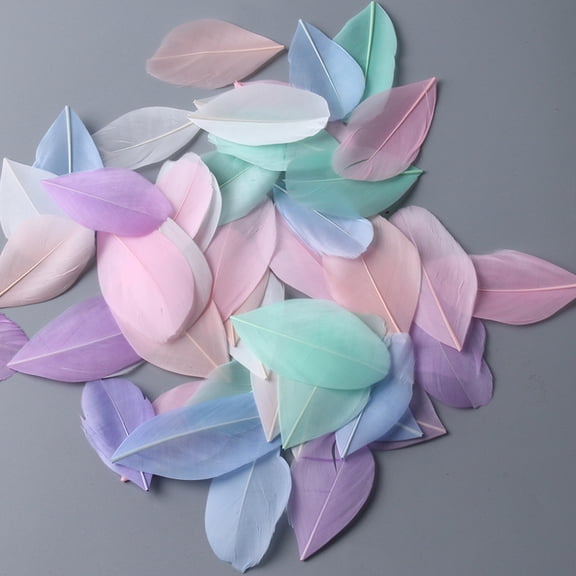 XmhyTop-A 100 Pcs Craft Feathers Soft Decorative Plumes for DIY Arts, Crafts & Home Decor Bulk Feathers for Crafting,1.96-3.14inch,C03