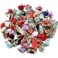 thumbnail image 1 of XmhyTop-A 100 Pcs Mini Satin Roses Artificial Ribbon Roses for Wedding Decor, DIY Crafts, Scrapbooking Gift Toppers Small Satin Bows, Decorative Red Roses Floral Craft Supplies,Multicolored, 1 of 5
