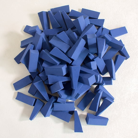 XmhyTop-A 100 Pcs Mini Triangle Makeup Sponges Soft Triangle Blending for Foundation, Powder, Concealer, Disposable Makeup Sponges,Dark Blue