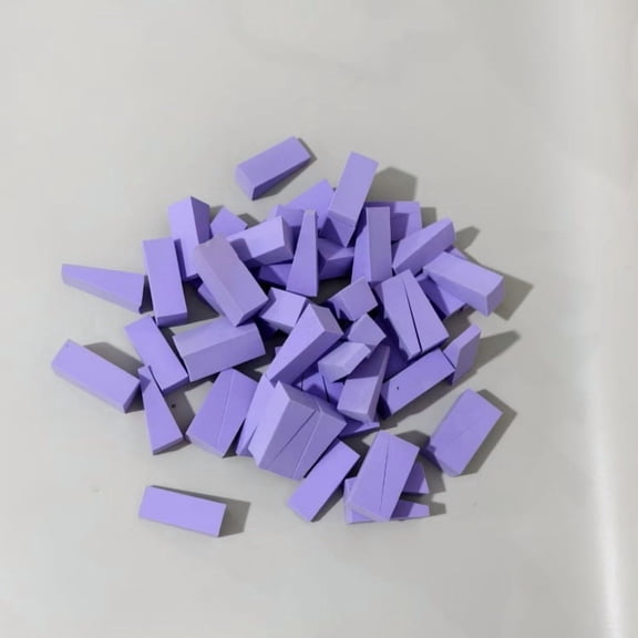 XmhyTop-A 100 Pcs Mini Triangle Makeup Sponges Soft Triangle Blending for Foundation, Powder, Concealer, Disposable Makeup Sponges,Purple