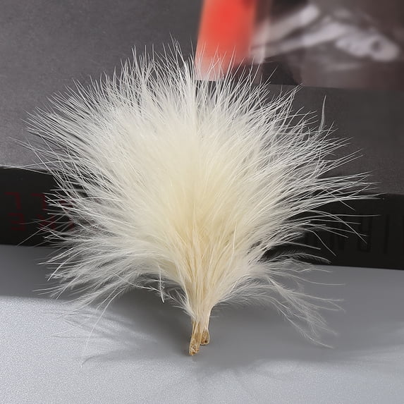 XmhyTop-A 100-Piece Loose Dyed Feathers Assortment 6-10cm Craft Feathers for DIY Projects, Party Wedding Decorations, Decorative Supplies,Beige