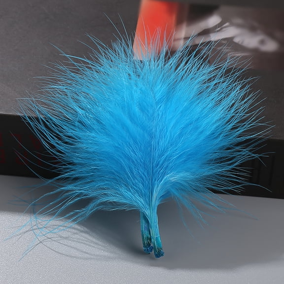 XmhyTop-A 100-Piece Loose Dyed Feathers Assortment 6-10cm Craft Feathers for DIY Projects, Party Wedding Decorations, Decorative Supplies,Blue