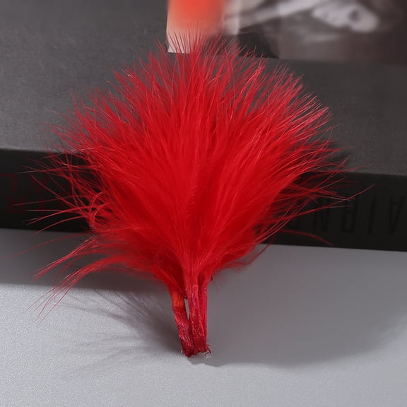 XmhyTop-A 100-Piece Loose Dyed Feathers Assortment 6-10cm Craft Feathers for DIY Projects, Party Wedding Decorations, Decorative Supplies,Red