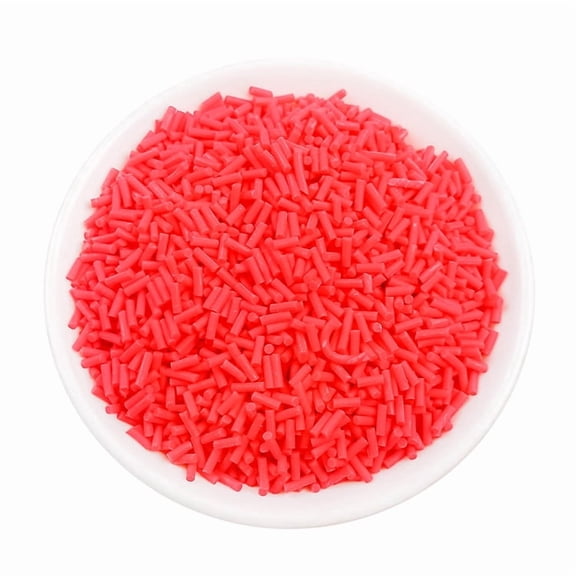 XmhyTop-A 100g Fake Candy Polymer Clay for Nail Art DIY, Craft for Phone Case Slime Decor, Mini Clay Slices,Red