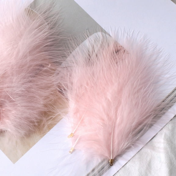 XmhyTop-A 100pcs Fluffy Feathers 3.9-4.7inch for Craft Dream Catcher Decoration Natural Fluffy Feathers,01 Pink