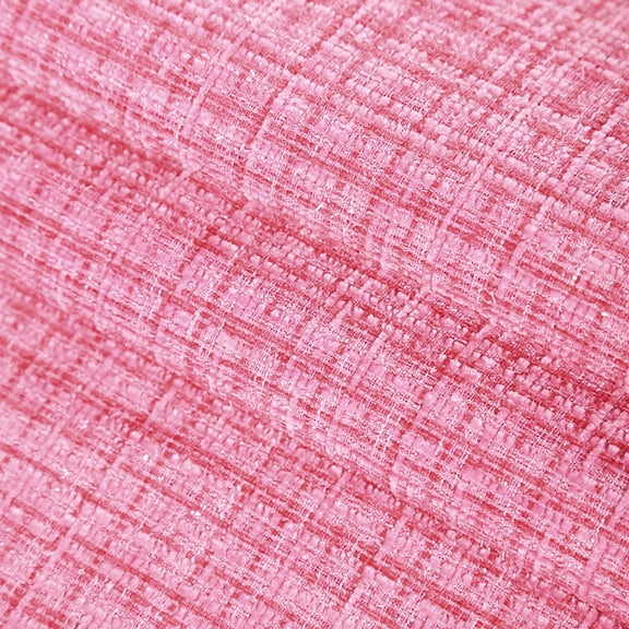 XmhyTop-A 100x148cm Tweed Fabric Heavy Duty Coarse Plaid Woven Fabric for DIY Sewing, Jackets, Skirts Quilting Projects,1 Piece,Pink A
