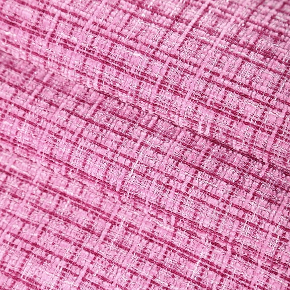 XmhyTop-A 100x148cm Tweed Fabric Heavy Duty Coarse Plaid Woven Fabric for DIY Sewing, Jackets, Skirts Quilting Projects,1 Piece,Purple Red