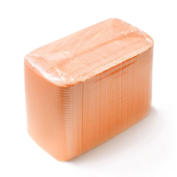 XmhyTop-A 125-Sheet Disposable Waterproof Nail Art Table Mat, 45x32cm Nail Tips Art Paper with PE Coating, Protective Workstation Mat for Nail Polish Glue,Orange