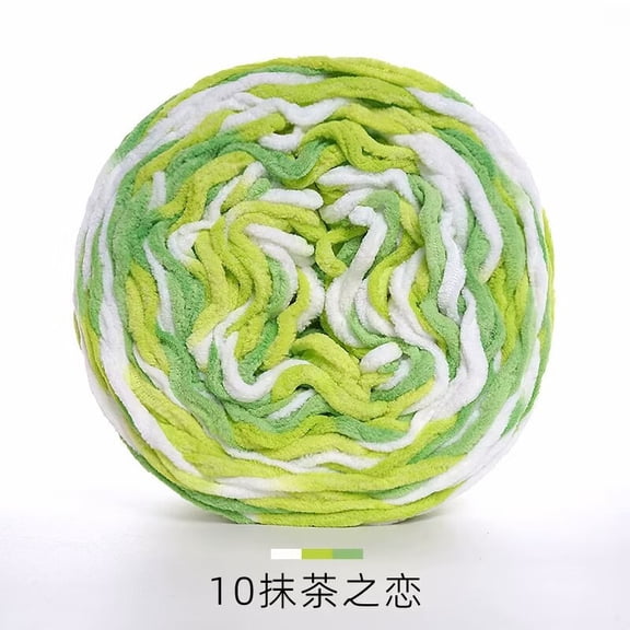 XmhyTop-A 190g Braided Rope Yarn Soft Colorful Braid Line Chunky Yarn for Blankets Slippers, Polyester Crochet Knitting DIY Craft Yarn,B10