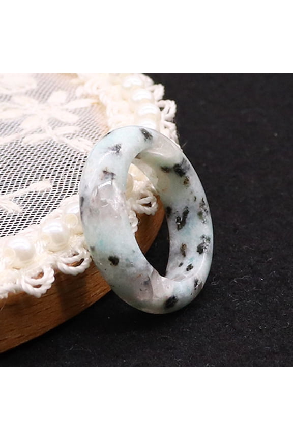 -A 2 Pack Natural Crystal Rings Set-Size 17 Stone Rings, Boho Statement Rings, Handcrafted Jewelry,S17