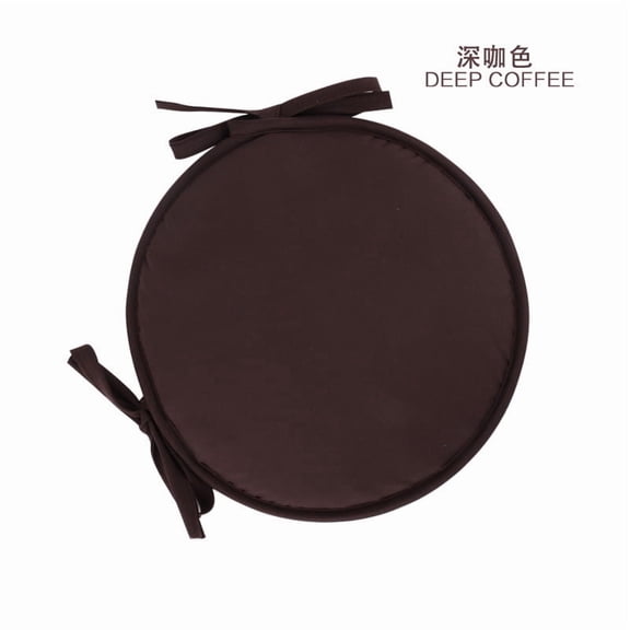 XmhyTop-A 2-Pack Round Chair Cushions 30x30cm Garden Dining Chair Pads, Water-Resistant Indoor Outdoor Seat Cushions for Patio, Deck, Kitchen,Dark Brown