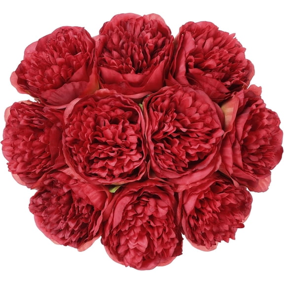 XmhyTop-A 2-Pcs Silk Fake Peonies, Ideal for Wedding Decor Home Decoration, Perfect as Wedding Centerpiece Flowers Party Decoration Peonies, Premium Table Centerpiece Decor,Red