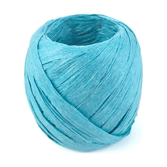 XmhyTop-A 2 Rolls Raffia Paper Ribbon Twine Strings for DIY Craft Gift Box Packing-R01