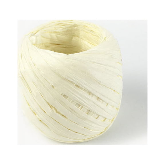 XmhyTop-A 2 Rolls Raffia Paper Ribbon Twine Strings for DIY Craft Gift Box Packing-R05