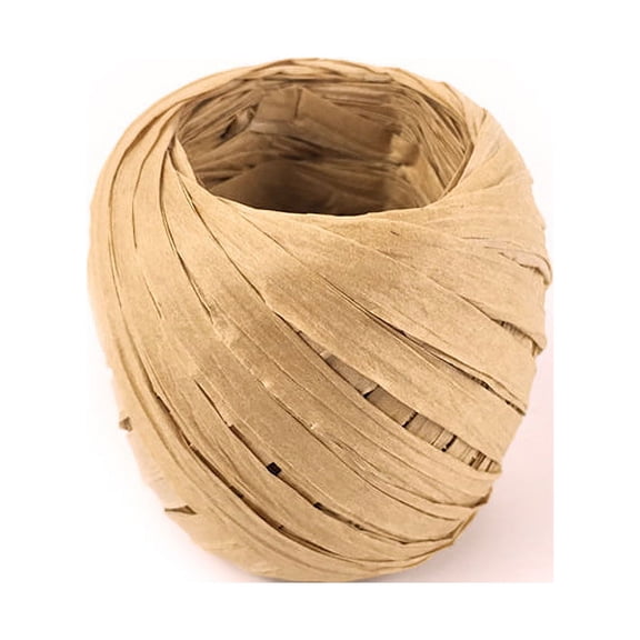 XmhyTop-A 2 Rolls Raffia Paper Ribbon Twine Strings for DIY Craft Gift Box Packing-R19