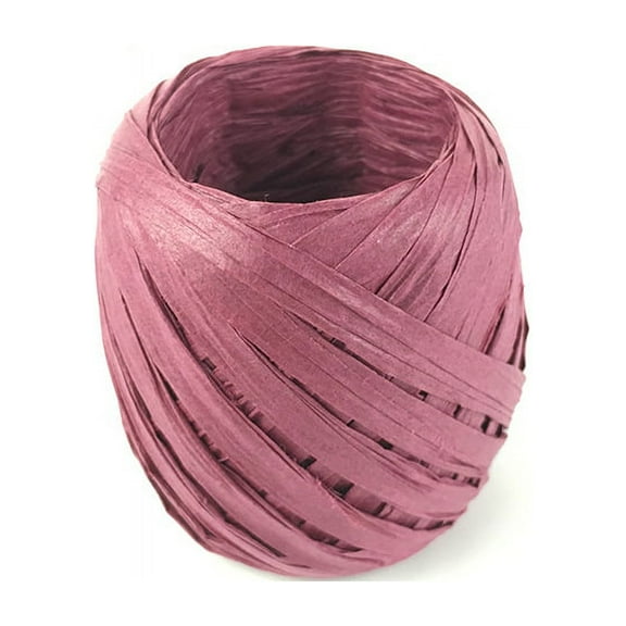 XmhyTop-A 2 Rolls Raffia Paper Ribbon Twine Strings for DIY Craft Gift Box Packing-R29