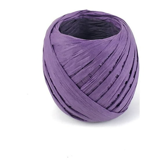 XmhyTop-A 2 Rolls Raffia Paper Ribbon Twine Strings for DIY Craft Gift Box Packing-R34