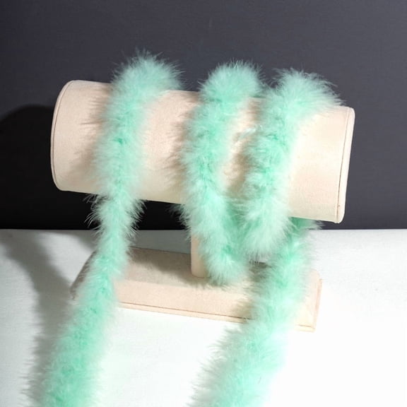 XmhyTop-A 2 Yards Fluffy Feather for DIY Crafts, Sewing Trim, Wedding & Party Decorations - Soft Plume Trim for Home Art Supplies,2 pcs,Light Green