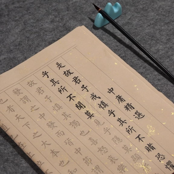 XmhyTop-A 20 Sheets Chinese Calligraphy Practice Book Calligraphy Copybook for Brush Handwriting Practice Meditation Writing,Paper for Calligraphy Enthusiasts Beginners,Zhong Yong Jing Xuan