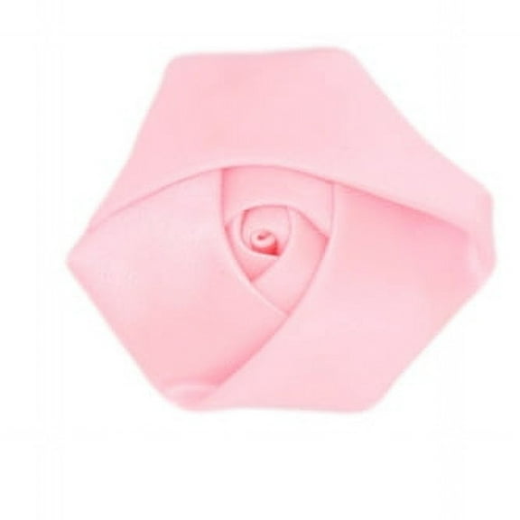 XmhyTop-A 20PCS Satin Ribbon Rose,Handmade Fabric Flowers for DIY Sewing Crafts Appliques Weddings Clothing Decor,Pink