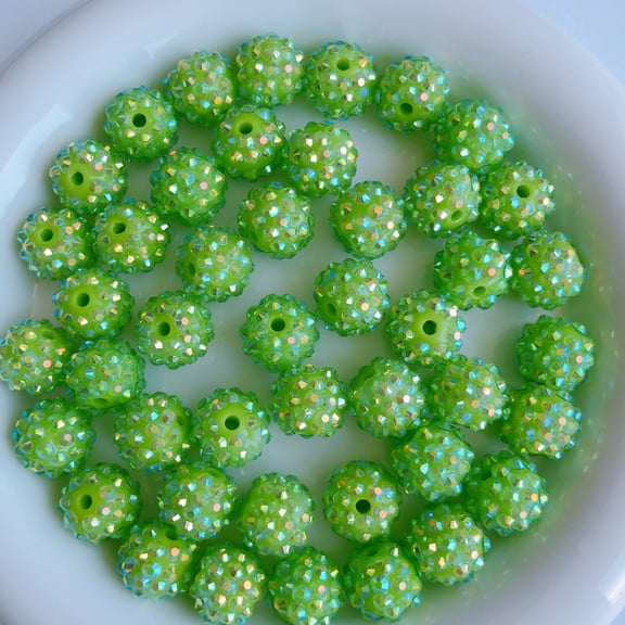 XmhyTop-A 20pcs 14mm Rhinestone Beads for Jewelry Making, Sparkle Crystal Clay for Bracelet Baseball Necklace Earring Crafting and DIY,R02