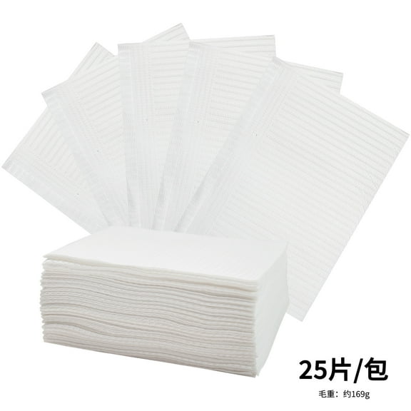 XmhyTop-A 25-Sheet Disposable Waterproof Nail Art Table Mat, 45x32cm Nail Tips Art Paper with PE Coating, Protective Workstation Mat for Nail Polish Glue,White