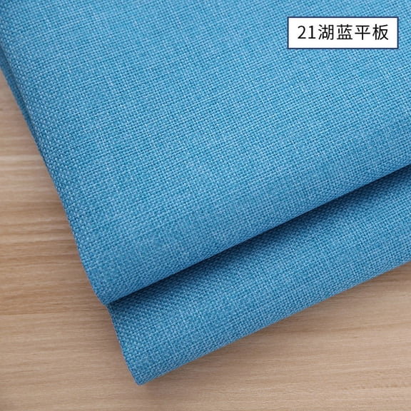 XmhyTop-A 3 Yard Heavy Duty Polyester Fabric Upholstery Fabric for Chairs, Faux Linen Sofa Cover Fabric, Coarse Texture Tablecloth Pillow Cover Home Decor Fabric,Blue A