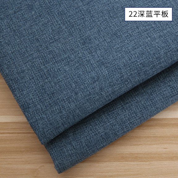 XmhyTop-A 3 Yard Heavy Duty Polyester Fabric Upholstery Fabric for Chairs, Faux Linen Sofa Cover Fabric, Coarse Texture Tablecloth Pillow Cover Home Decor Fabric,Dark Blue