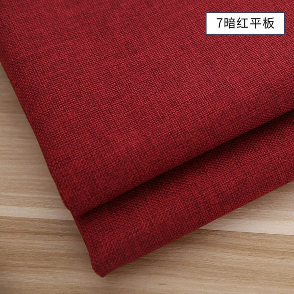 XmhyTop-A 3 Yard Heavy Duty Polyester Fabric Upholstery Fabric for Chairs, Faux Linen Sofa Cover Fabric, Coarse Texture Tablecloth Pillow Cover Home Decor Fabric,Red