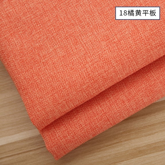 XmhyTop-A 3 Yard Heavy Duty Polyester Fabric Upholstery Fabric for Chairs, Faux Linen Sofa Cover Fabric, Coarse Texture Tablecloth Pillow Cover Home Decor Fabric,Orange