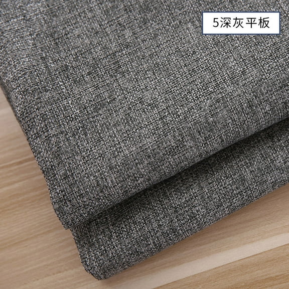XmhyTop-A 3 Yard Heavy Duty Polyester Fabric Upholstery Fabric for Chairs, Faux Linen Sofa Cover Fabric, Coarse Texture Tablecloth Pillow Cover Home Decor Fabric,Dark Grey