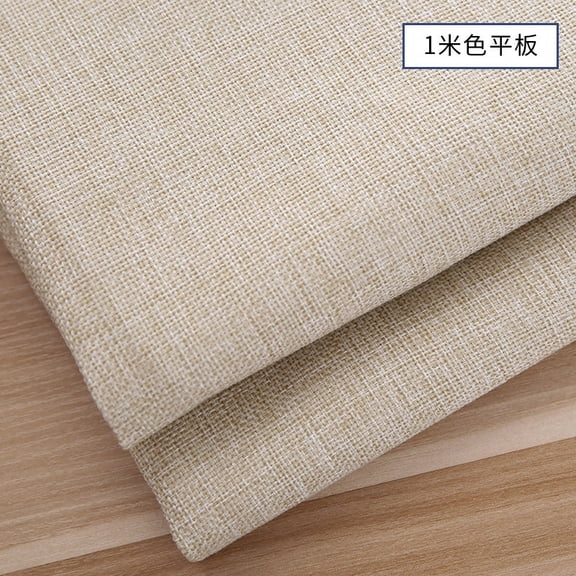 XmhyTop-A 3 Yard Heavy Duty Polyester Fabric Upholstery Fabric for Chairs, Faux Linen Sofa Cover Fabric, Coarse Texture Tablecloth Pillow Cover Home Decor Fabric,Beige