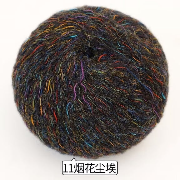 XmhyTop-A 50g Colorful Gradient Yarn Multi-Colored DIY Knitting Yarn for Scarves Sweaters, Soft Spinning Craft Yarn,Brown