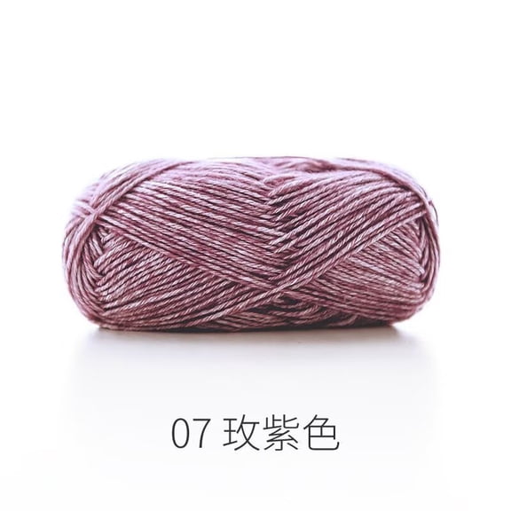 XmhyTop-A 50g Cotton Acrylic Blend Yarn Fine Soft Knitting Crochet Yarn for Handcraft DIY Projects, Machine Washable Craft Yarn,A07