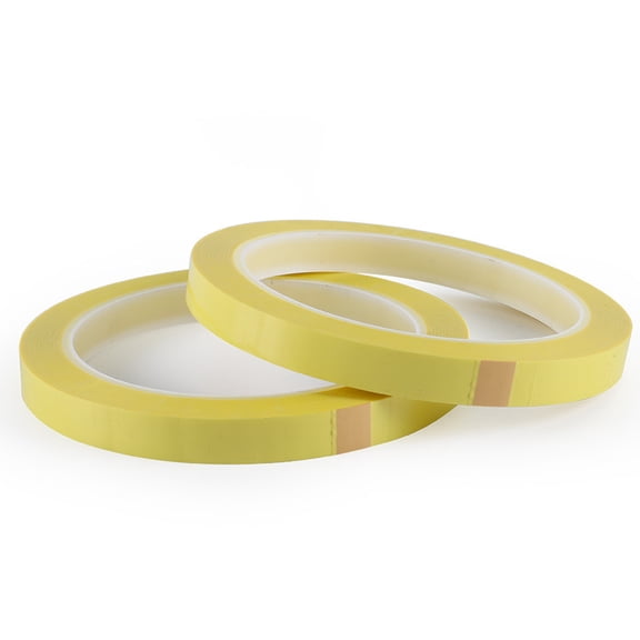 XmhyTop-A 50m Grid Marking Tape, 2 Pack Removable Self Adhesive Dry Erase Chart Line Tape for Whiteboards, Graphic Tape for Scheduling Planning,Light Yellow