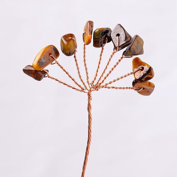 XmhyTop-A 5pcs Artificial Crystal Tree Branch DIY Crystal Tree Decor for Home, Creative Decorative Crystal Stone Tree,12cm/4.72,Brown