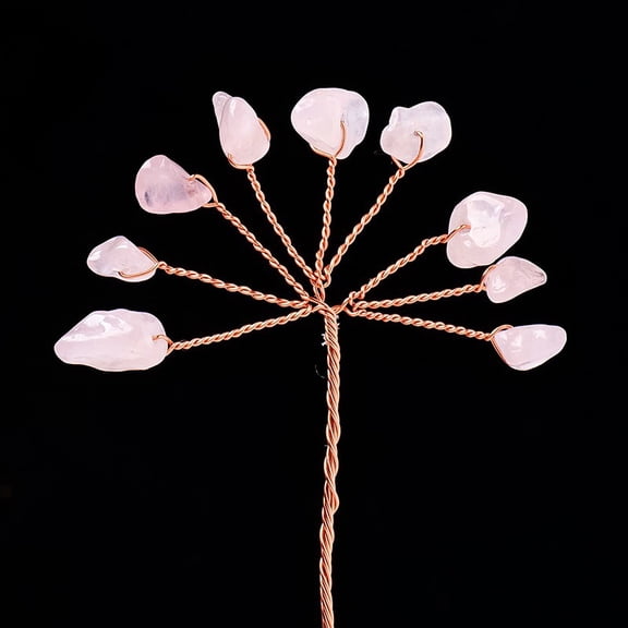 XmhyTop-A 5pcs Artificial Crystal Tree Branch DIY Crystal Tree Decor for Home, Creative Decorative Crystal Stone Tree,12cm/4.72,Pink