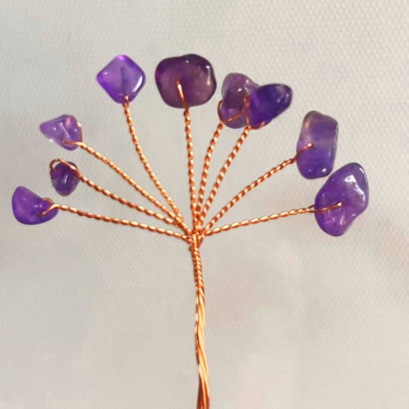 XmhyTop-A 5pcs Artificial Crystal Tree Branch DIY Crystal Tree Decor for Home, Creative Decorative Crystal Stone Tree,12cm/4.72,Purple