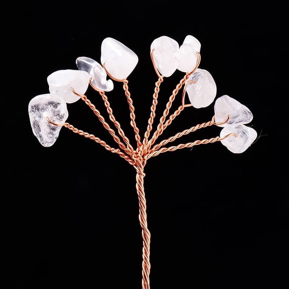 XmhyTop-A 5pcs Artificial Crystal Tree Branch DIY Crystal Tree Decor for Home, Creative Decorative Crystal Stone Tree,12cm/4.72,White