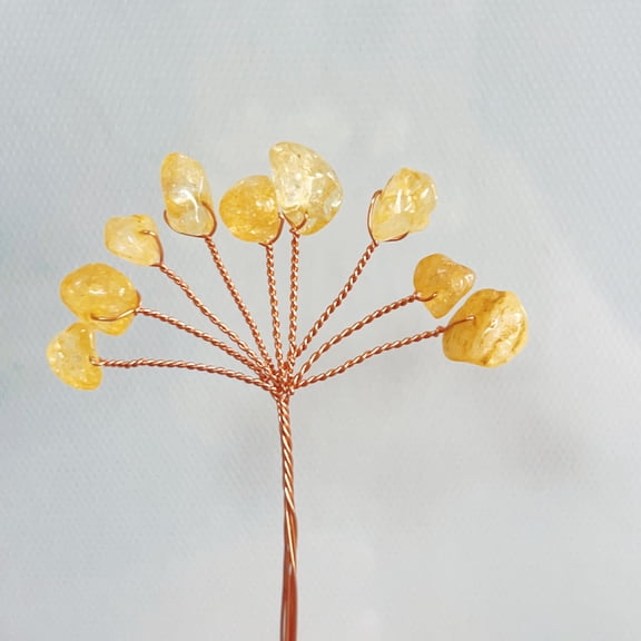 XmhyTop-A 5pcs Artificial Crystal Tree Branch DIY Crystal Tree Decor for Home, Creative Decorative Crystal Stone Tree,12cm/4.72,Yellow
