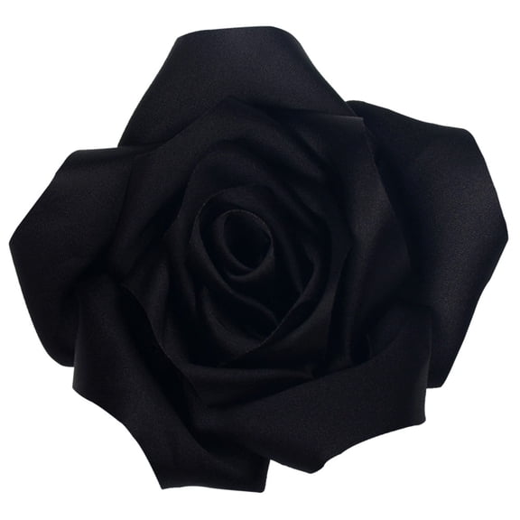 XmhyTop-A 5pcs Artificial Fabric Flowers 11x11cm Silk Fabric Flowers for Wedding Decor DIY Crafts,Black
