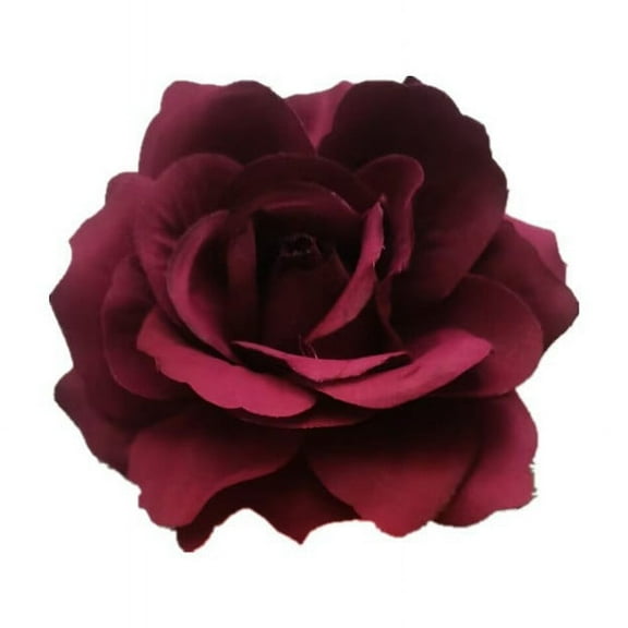 XmhyTop-A 5pcs Brooches Pins Hair Flowers Fabric Hair Clips, Rose Hair Clips, Hairpin Brooch, Flower Headpieces,Dark Red A