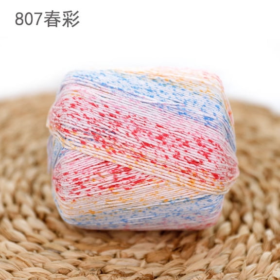 XmhyTop-A 80g Multicolor Crochet Thread Premium Cotton Thread for Detailed Handwork, Versatile Threadart Crochet Supplies,Multicolor 07