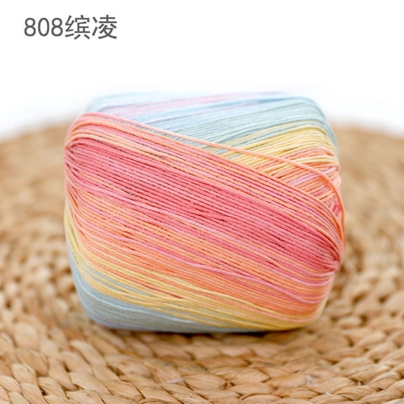 XmhyTop-A 80g Multicolor Crochet Thread Premium Cotton Thread for Detailed Handwork, Versatile Threadart Crochet Supplies,Multicolor 08