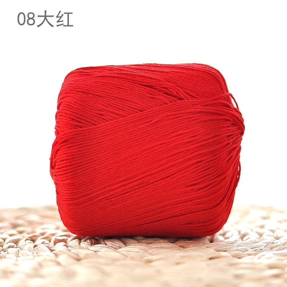 XmhyTop-A 80g Multicolor Crochet Thread Premium Cotton Thread for Detailed Handwork, Versatile Threadart Crochet Supplies,Red