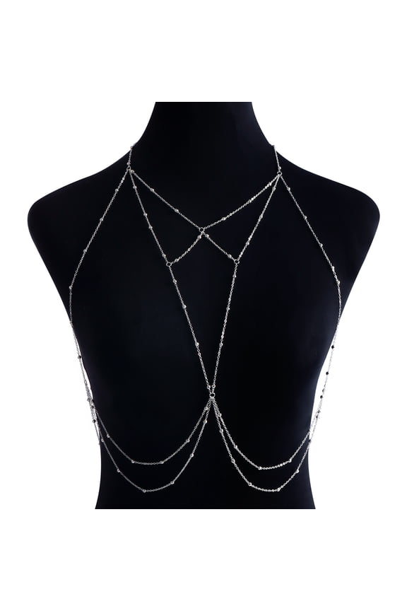 -A Adjustable Body Chain 1 Piece Stylish Body Jewelry Necklace for Summer Beach, Parties Festivals,A11