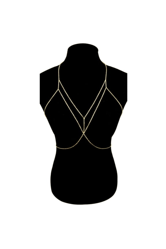 -A Adjustable Body Chain 1 Piece Stylish Body Jewelry Necklace for Summer Beach, Parties Festivals,A18